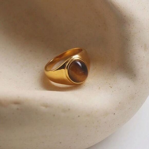 Tiger Eye Ring N1362 - Picture 2 of 6